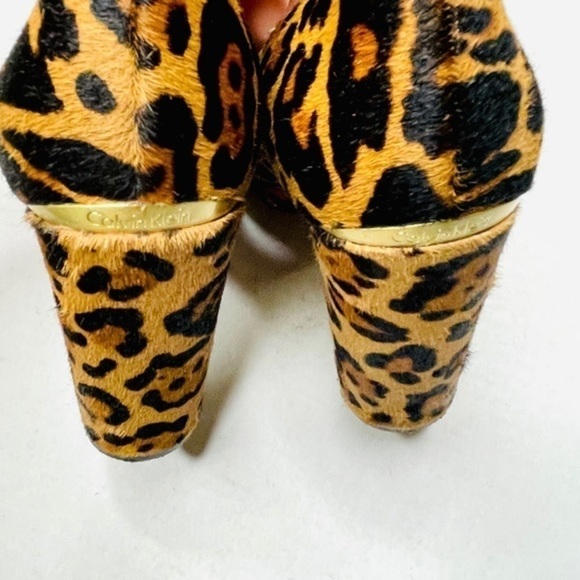 CALVIN Klein Monika Leopard Calf Hair Platforms - Picture 8 of 14